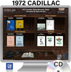 1972 Cadillac Shop Manuals, Sales Literature & Parts Books on CD
