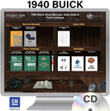 1940 Buick Shop Manuals, Parts Books & Sales Data on CD