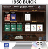 1950 Buick Shop Manuals, Parts Books & Sales Data on CD