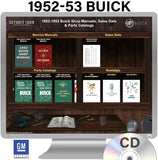 1952-1953 Buick Shop Manuals, Parts Books & Sales Data on CD