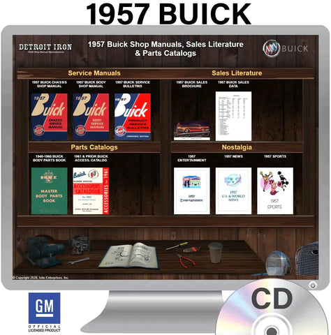 1957 Buick Shop Manuals, Sales Literature & Parts Books on CD
