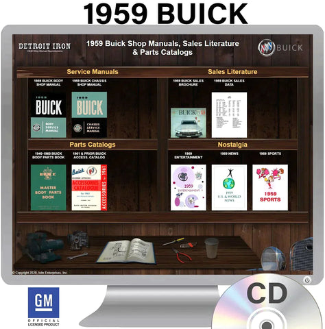 1959 Buick Shop Manuals, Sales Literature & Parts Books on CD