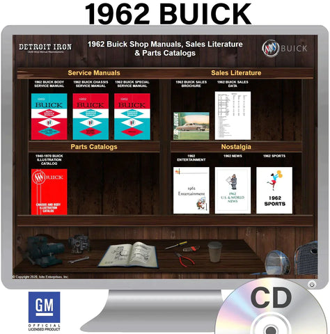 1962 Buick Shop Manuals, Sales Literature & Parts Book on CD