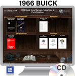 1966 Buick Shop Manuals, Sales Data & Parts Book on CD
