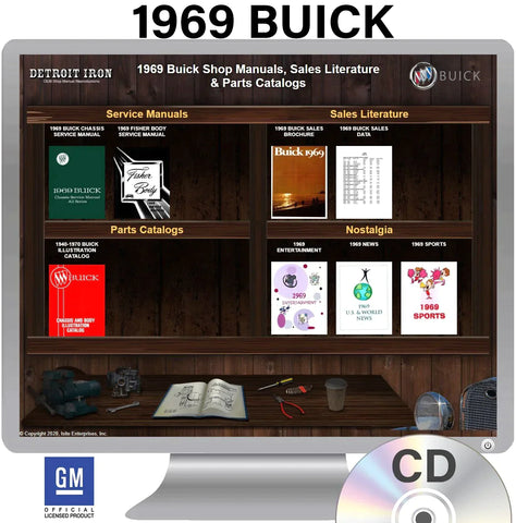 1969 Buick Shop Manuals, Sales Literature & Parts Book on CD