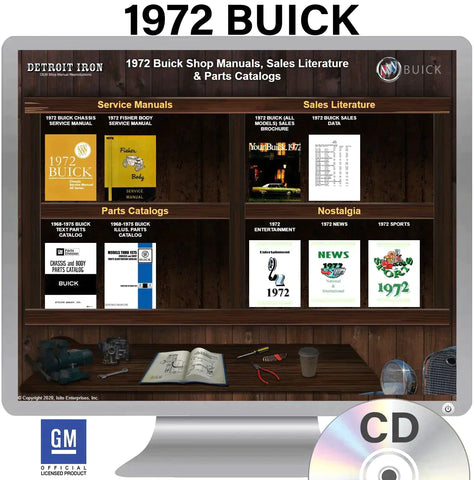 1972 Buick Shop Manuals, Sales Literature & Parts Books on CD