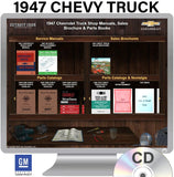 1947 Chevrolet Trucks Shop Manuals, Sales Brochure & Parts Books on CD