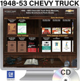 1948-1953 Chevrolet Truck Shop Manuals, Sales Brochures & Parts Books on CD