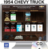 1954 Chevrolet Truck (1st Series) Shop Manuals Sales Brochure Parts Books on CD