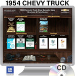 1954 Chevrolet Truck (1st Series) Shop Manuals Sales Brochure Parts Books on CD