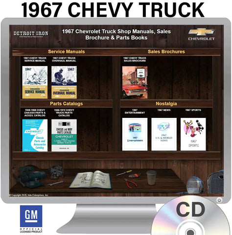 1967 Chevrolet Truck Shop Manuals, Sales Brochure & Parts Books on CD