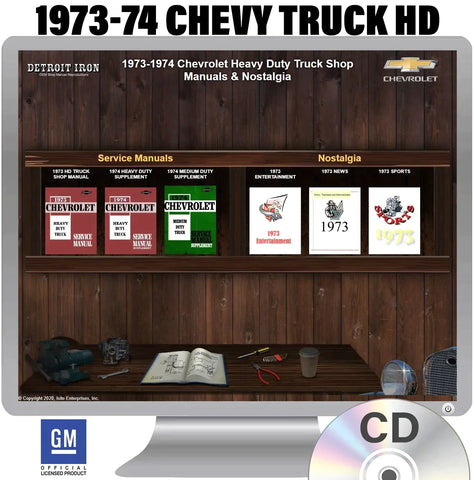 1973-1974 Chevrolet Medium / Heavy Truck Duty Shop Manuals on CD