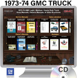 1973-74 GMC Light Medium Heavy Duty Trucks Shop Owner Manual Literature on CD