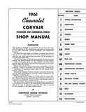1961 Chevrolet Corvair / Corvair 95 Shop Manual (Licensed Quality Reproduction)