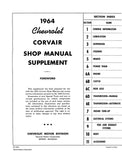 1962-1964 Corvair Supplement to 1961 Corvair Shop Manual (Licensed Reproduction)