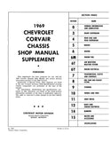 1966 - 1969 Chevy Corvair Shop Manual Supplements to 1965 Corvair Shop Manual