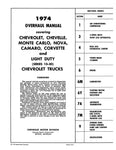 1974 Chevrolet Car & Truck Overhaul Manual (Licensed Quality Reproduction)