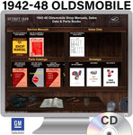 1942-1948 Oldsmobile Shop Manuals, Sales Data & Parts Books on CD