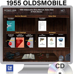 1955 Oldsmobile Shop Manual, Sales Data & Parts Books on CD