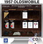 1957 Oldsmobile Shop Manual, Sales Data & Parts Books on CD