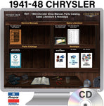 1941-1948 Chrysler Shop Manual, Parts Catalog & Sales Literature on CD