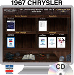 1967 Chrysler Shop Manual, Sales Data and Parts Book on CD
