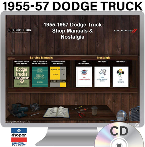 1955-1957 Dodge C-1, C-3 & K Series Truck Shop Manuals on CD