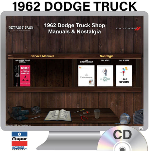 1962 Dodge Truck Shop Manuals on CD