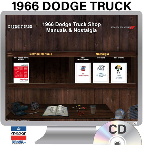 1966 Dodge Truck Shop Manuals on CD