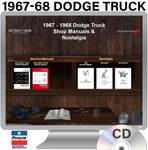 1967-68 Dodge Truck Shop Manuals on CD