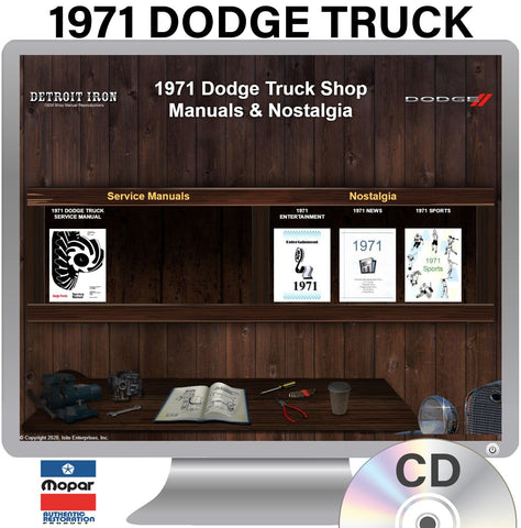 1971 Dodge Truck Shop Manuals on CD
