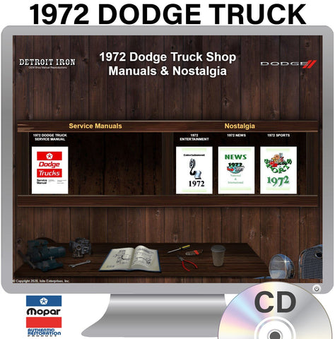 1972 Dodge Truck Shop Manuals on CD