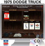 1975 Dodge Truck Shop Manual and Sales Brochure on CD