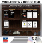 1980 Arrow / D50 Pickup Shop Manuals Parts Book Manuals Sales Literature on CD