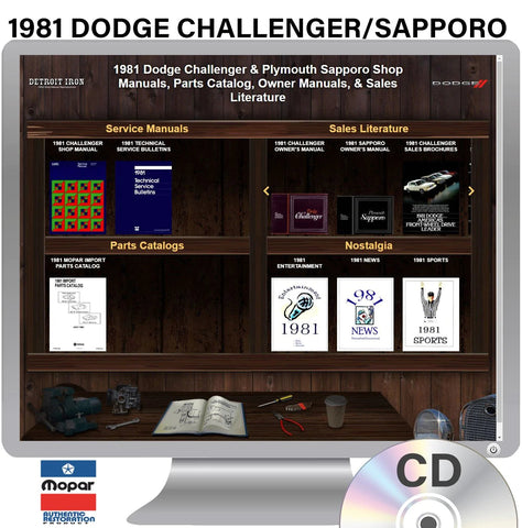 1981 Challenger / Sapporo Shop Manuals Parts Book Manuals Sales Literature on CD