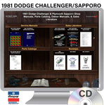 1981 Challenger / Sapporo Shop Manuals Parts Book Manuals Sales Literature on CD