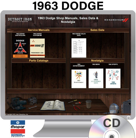 1963 Dodge Shop Manuals & Sales Data on CD