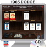 1965 Dodge Shop Manuals, Sales Data & Parts Book on CD