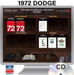 1972 Dodge Shop Manuals & Sales Data on CD
