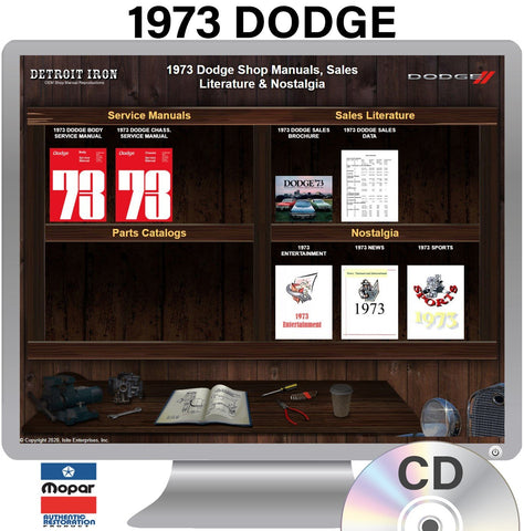 1973 Dodge Shop Manuals & Sales Literature on CD