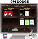 1974 Dodge Shop Manuals & Sales Literature on CD