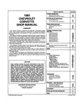 1981 Chevrolet Corvette Shop Manual