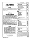 1982 Chevrolet Camaro Shop Manual