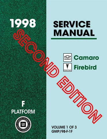 1998 Camaro Firebird Service Manual 3 Volume Setment