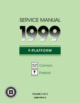 1999 Camaro Firebird Service Manual 3 Volume Set