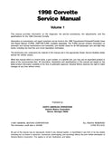 1998 Chevrolet Corvette Service Manual