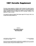 1997 Corvette Service Manual Supplement - For Corvettes w/ Updated PCM Software