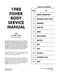 1980 Fisher Body Service Manual
