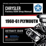 1960-1961 Plymouth Shop Manuals, Sales Literature, & Parts Book on CD