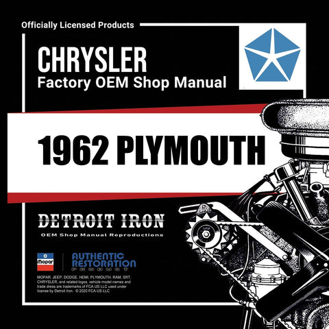 1962 Plymouth Shop Manual & Sales Data on CD
